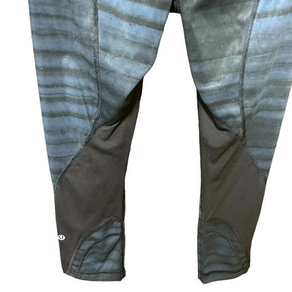 Lululemon Run: Inspire Crop II Full-On Luxtreme Mesh Good Vibes Deep Navy Size 4 - Picture 6 of 7